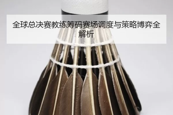 全球总决赛教练筹码赛场调度与策略博弈全解析